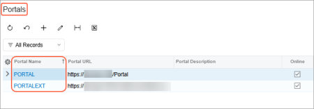 All portals in Acumatica ERP