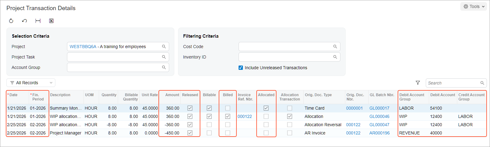 WIP Costs in Cost-Plus Projects: Process Activity