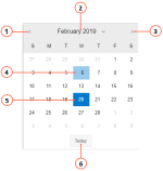 Calendar Dialog Box