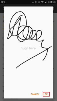 Creating a signature
