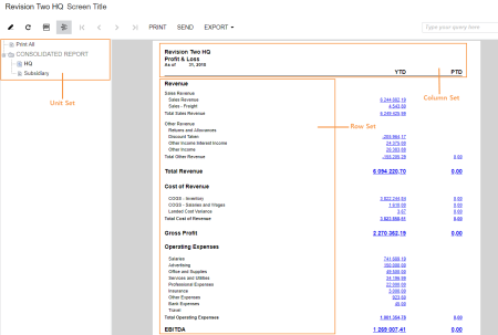 Profit & Loss report